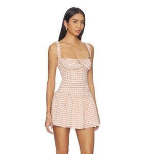 Revolve More to Come Alore Gingham Summer Vacation mini dress XS